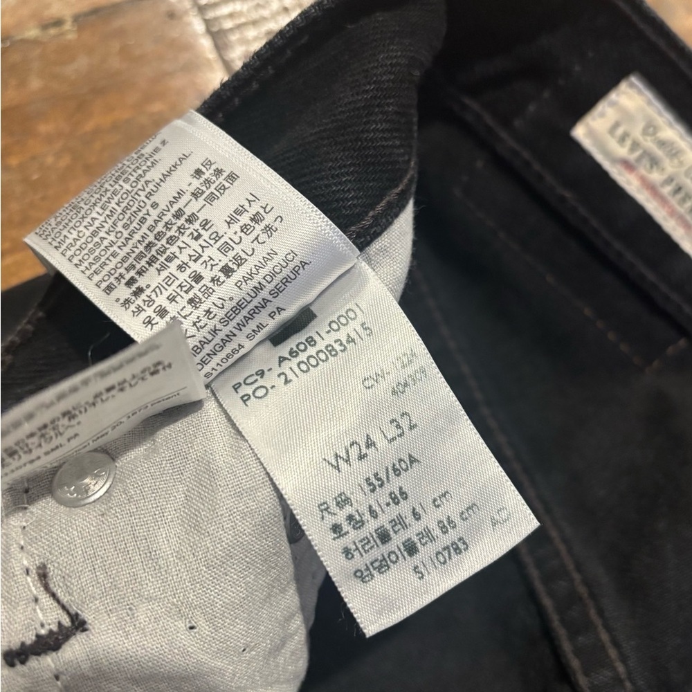 LEVI’S RIBCAGE WIDE LEG WOMEN'S JEANS BLACK 24W GREAT CONDITION - Picture 11 of 16